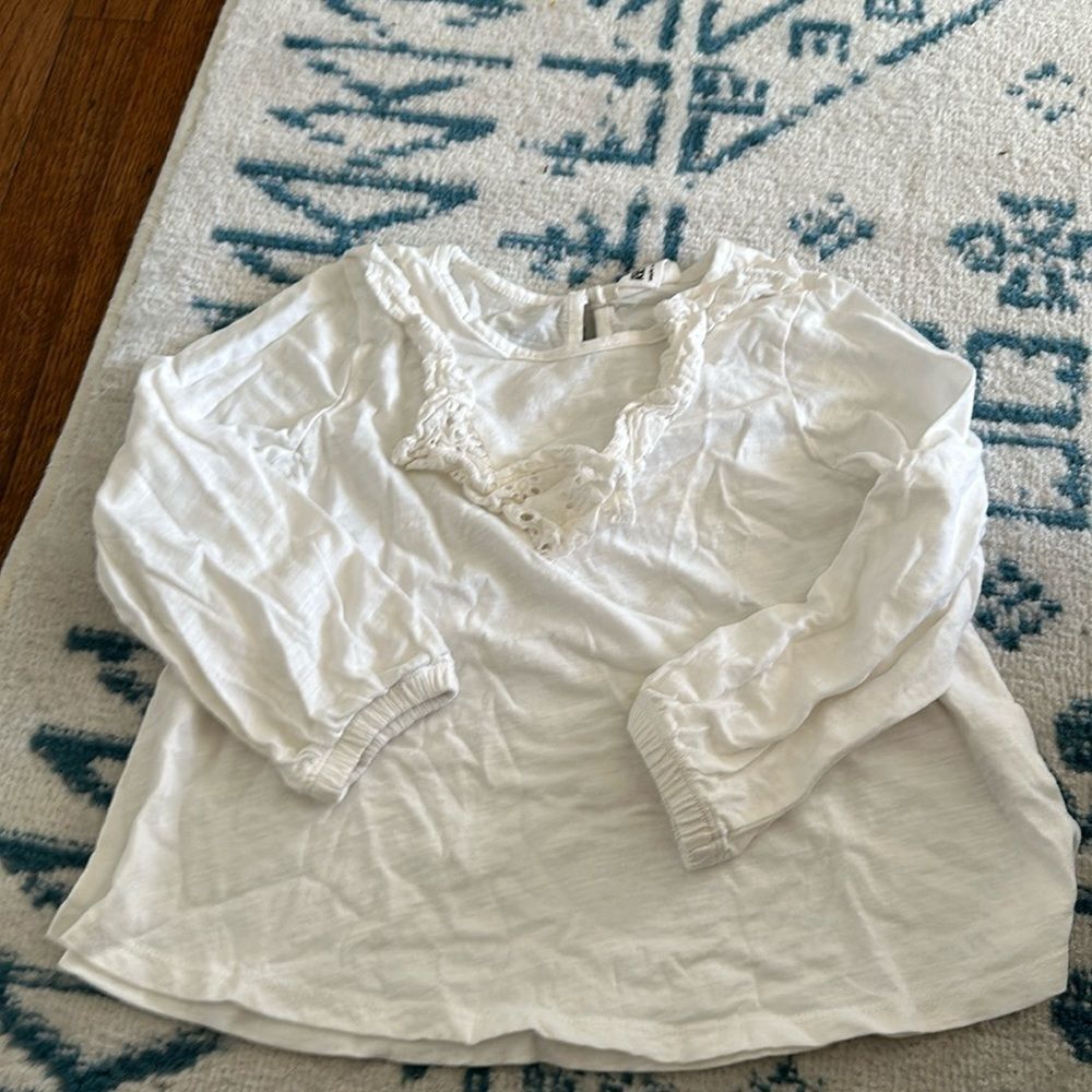 Cotton On girls white long sleeve t-shirt